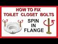 How to fix a Toilet Closet Bolt (Anchor Bolt) that Spins in the Closet Flange | 2 Ways!