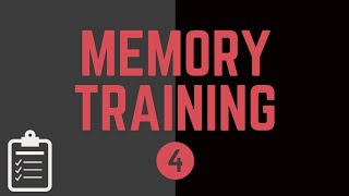 Memory Training: Practice Remembering Lists (Part #4)