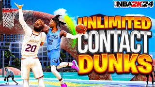 HOW TO GET UNLIMITED CONTACT DUNKS in NBA 2K24! BEST DUNK PACKAGES & FINISHING BADGES FOR SLASHERS!