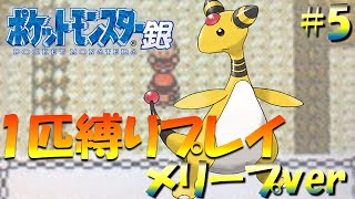 【ポケモン金銀】ポケモン1匹縛りプレイ!! メリープきみに決めた！part5【ゲーム実況】【縛りプレイ】