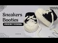 Crochet Sneakers Baby Booties for beginners Easy Fast Crochet Tutorial / How to