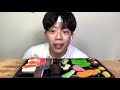 asmr candy sushi platter eating show soft raw sticky eating sounds mukbang 먹방 eatingwdaniel