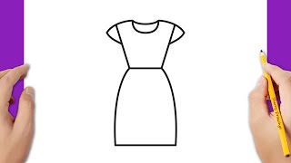 How to draw a dress