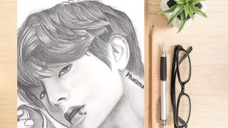 How to Draw Realistic Hair | Tutorial for BEGINNERS |draw hair |BTS V hair drawing tutorial