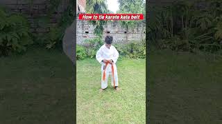 How To Tie Karate Kata Belt ✅. #shorts #karate