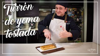 Turrón de yema Tostada. Receta paso a paso. Muy sencillo de hacer.