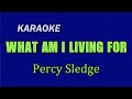 WHAT AM I LIVING FOR - Percy Sledge | KARAOKE