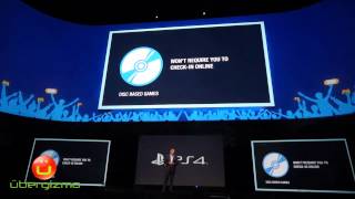 Sony announcing the PS4 pricing and its used ganes policy at E3 (HD)