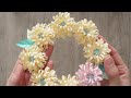 100均コピー用紙で作る春色フラワーリースの作り方 diy how to make a spring colored paper flower wreath tutorial