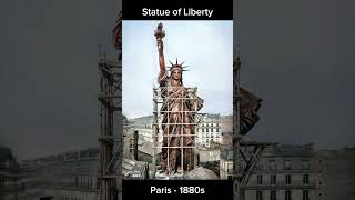 Statue of Liberty in color in Paris 1880s