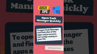 Windows 11 quick tips, open task manager quickly | Awesome Tips and tricks