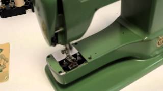 Vintage Green, Swiss Made Elna Transforma Electric Sewing Machine, ca. 1957