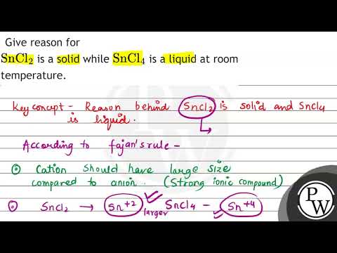 Why is SnCl2 solid?