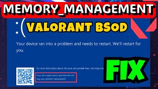 Memory management BSOD in Valorant Fix