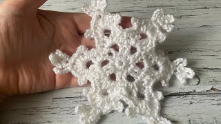 How to Crochet a Step-by-step Snowflake Motif 4❄️November 16, 2024