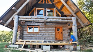 Finally Balcony and Front Porch / Off Grid CABIN Building (S4 Ep16)