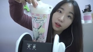 [내귀에 솜사탕] 한국어 ASMR/솜사탕톡톡사탕 먹는소리/Cotton Candy Eating Sounds/Binaural