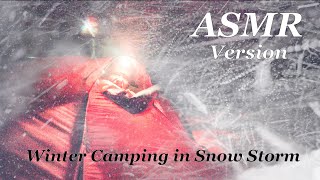 ASMR, Winter Camping in a Snow Storm, Blizzard, Wind Sounds for Sleep Study Relaxing, Anxiety Relief