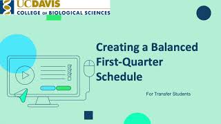 Creating a Balanced First-Quarter Plan for Transfer Students