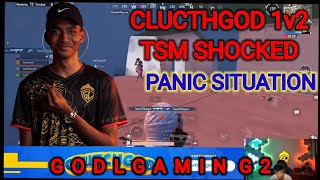 clutchgod 1v2 TSM everyone shocked #pubgmobile godlike on fire||#godlikegaming2#bgmi#jonathangaming