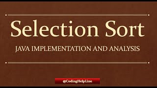 #Java OOP #Selection #Sort #Algorithm and #Benchmarking