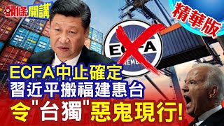 【頭條開講】ECFA中止確定 大陸激推惠台政策! 習近平\