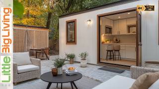 Explore a Beautiful Modern White Cottage Tiny House with Stunning Design and Cozy Charm