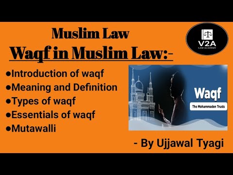 Waqf In Muslim Law | @V2Alawacademy |wakf Under Muslim Law Notes |waqf ...