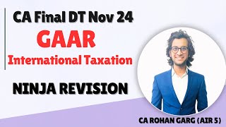 GAAR Revision Turbo Revision CA Final DT Nov 24 (CA Rohan Garg AIR5)