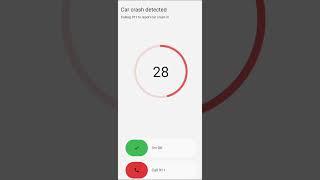 Google Pixel Car Crash Detection screen and sound
