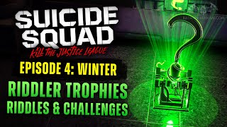 Suicide Squad: Kill the Justice League - All Riddler Trophies \u0026 Riddles [Episode 4: Winter]