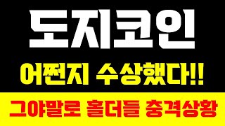 [도지코인]🔥실시간 충격상황!🔥어쩐지 수상했다!! 오늘 영상 꼭 보셔야합니다 #도지코인 #도지코인전망 #도지코인실시간 #도지 #도지전망 #도지코인이슈 #도지코인대응