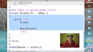 Perl: Displaying indices & elements