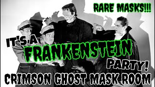 Crimson Ghost Mask Room RARE FRANKENSTEIN MASKS EVERYWHERE! Don Post Studios \u0026 Tharps