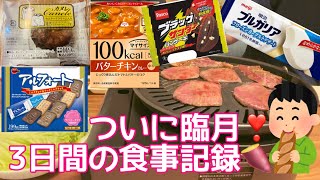 【臨月】陣クスの効果は⁉️３日間の食事記録🥩🧀【vlog】