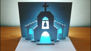 3D Church Card｜Paper Art｜Paper Crafts｜Pop Up Design｜Origami Architecture｜Kirigami Art｜3D教堂彈出卡片
