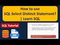How to use SQL Select Distinct Statement? | SQL Tutorial For Beginners | Learn SQL