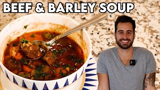 Beef Barley and Beer Soup