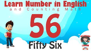 Learn Number Fifty Six 56 in English \u0026 Counting Math