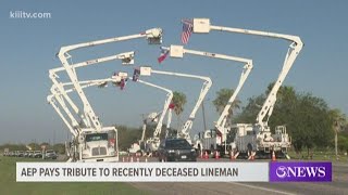 AEP Texas lines road for funeral service of lineman who passed away