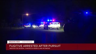 Fugitive arrested after pursuit