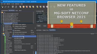 MG-SOFT NETCONF Browser - Overview of major new features in Release 2021
