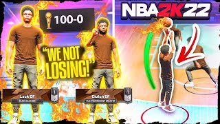 My FIRST PARK GAME WAS INSANE ON NBA 2K22! GOING UNDEFEATED ON NBA 2K22! BEST BUILD \u0026 JUMPSHOT 2K22