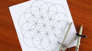 How to draw Flower of Life | Sacred Geometry Tutorial