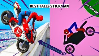 Best Falls /  Stickman Dismounting  funny moments #158