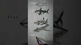 how to draw a shark 🦈😱 #art #youtubeshorts #shorts #@ArtwithBir_9 #drawing