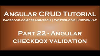 Angular checkbox validation