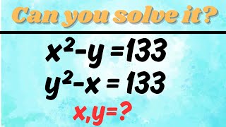 Math Olympiad || Nice Algebra Problem || How to solve for x and y?