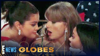 Taylor Swift and Selena Gomez Caught Whispering Secrets | 2024 Golden Globes