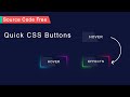 Creative CSS Button Hover Effects | Glowing Gradient Border Effects Using HTML And CSS